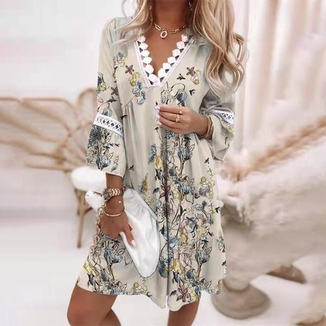 SunBreeze Boho Zomerjurk met Gehaakte Accenten