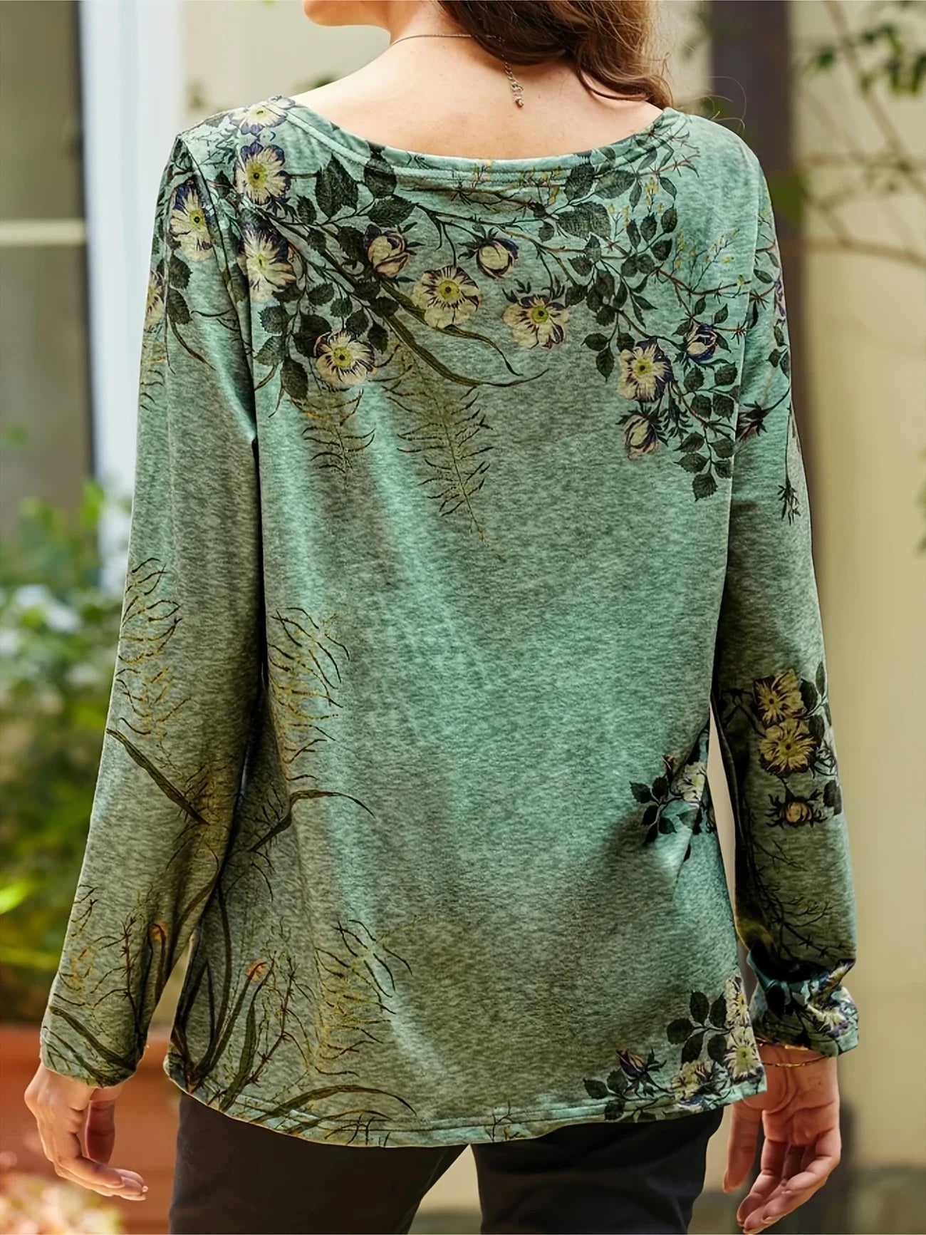 Thekla Bloemenprint T-Shirt Lange Mouwen