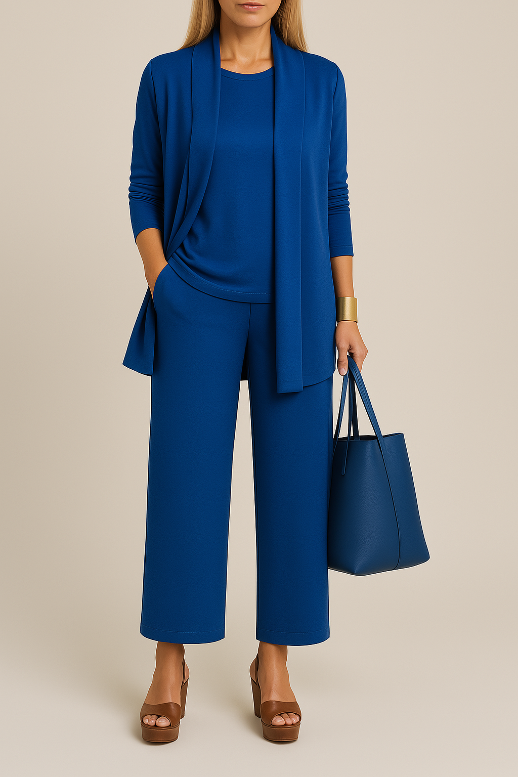 Verfijnd Driedelig Damespak met Blazer Set