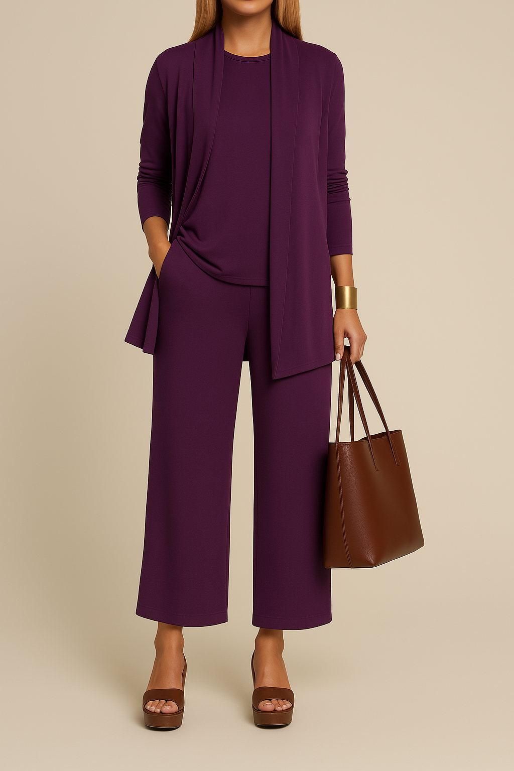 Verfijnd Driedelig Damespak met Blazer Set