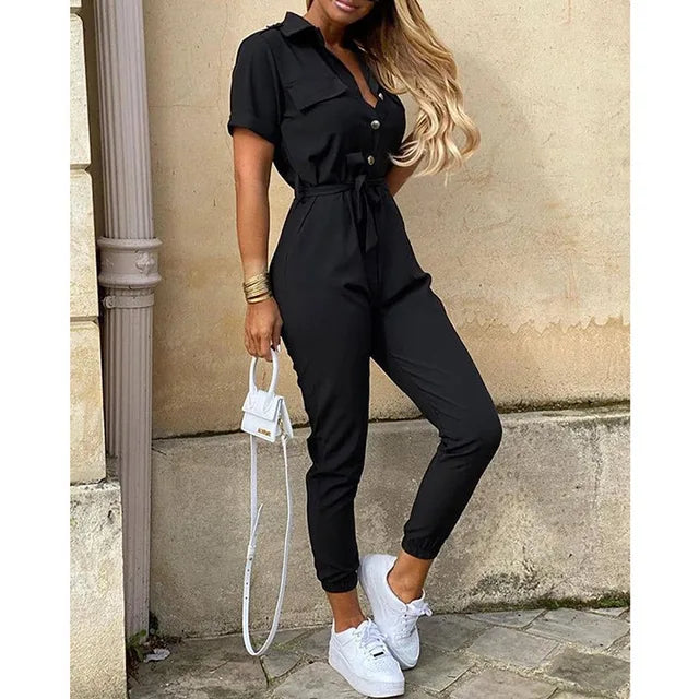 Verstelbare Getailleerde Jumpsuit voor Elke Gelegenheid