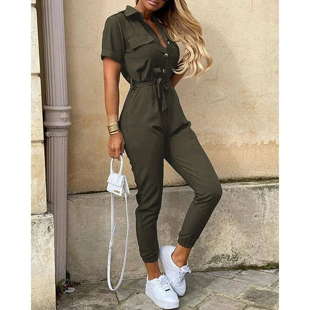 Verstelbare Getailleerde Jumpsuit voor Elke Gelegenheid
