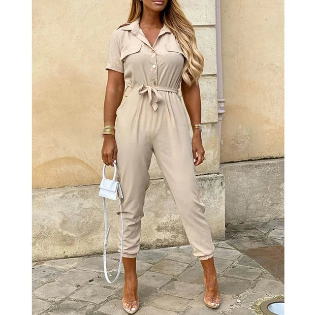 Verstelbare Getailleerde Jumpsuit voor Elke Gelegenheid