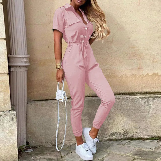 Verstelbare Getailleerde Jumpsuit voor Elke Gelegenheid