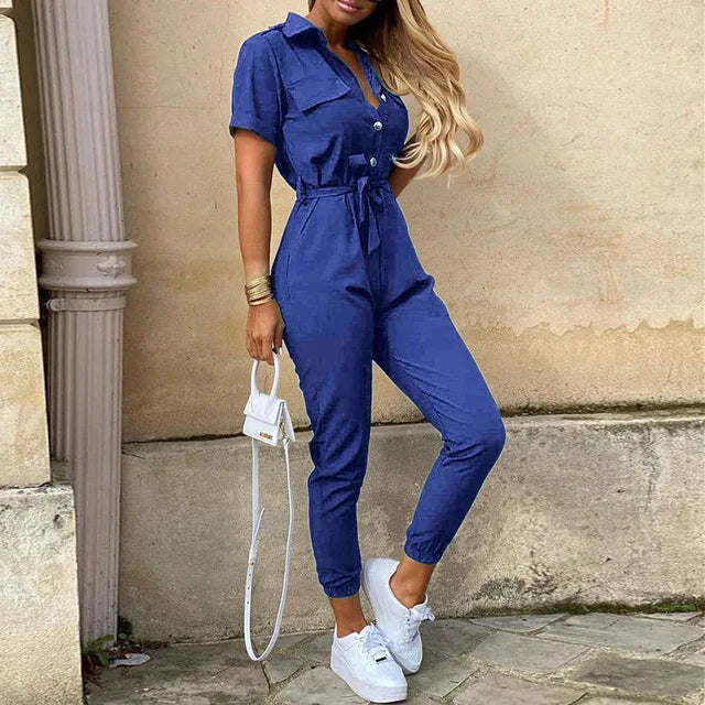 Verstelbare Getailleerde Jumpsuit voor Elke Gelegenheid