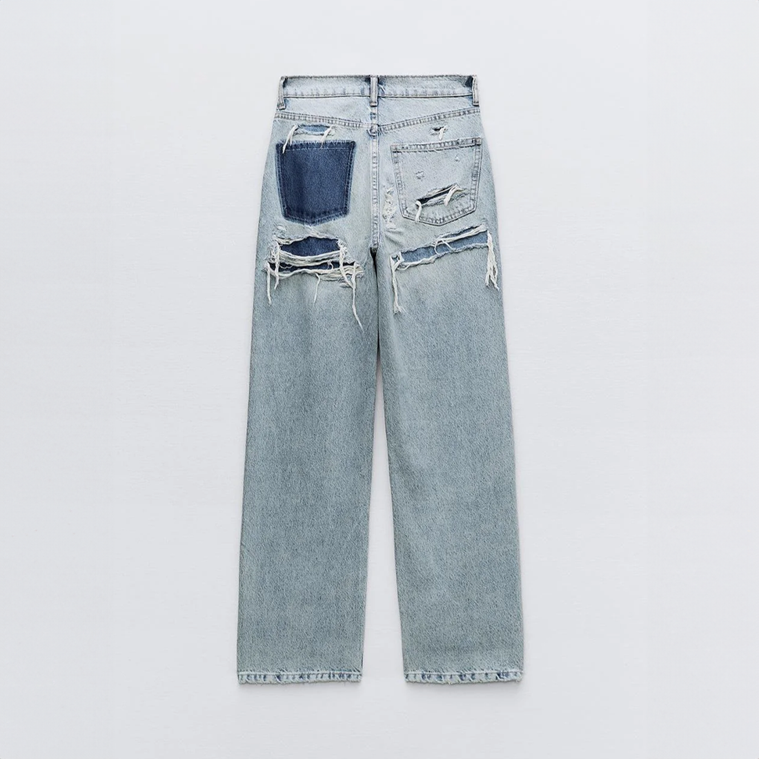 Vintage Dames Spijkerbroek met Ripped Details