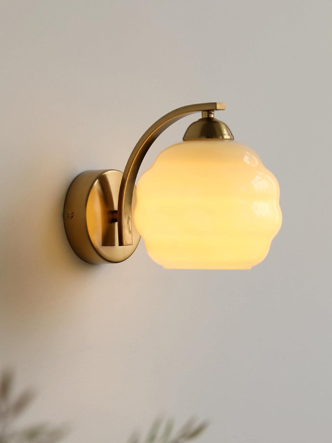 Vintage Wandlamp Martine - Glas Met Art Deco Stijl