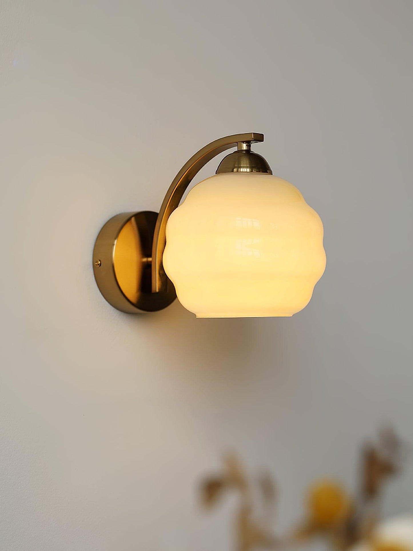 Vintage Wandlamp Martine - Glas Met Art Deco Stijl