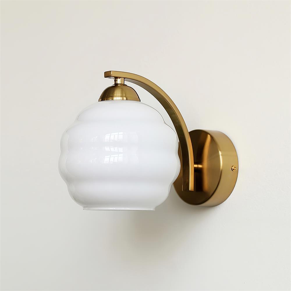 Vintage Wandlamp Martine - Glas Met Art Deco Stijl