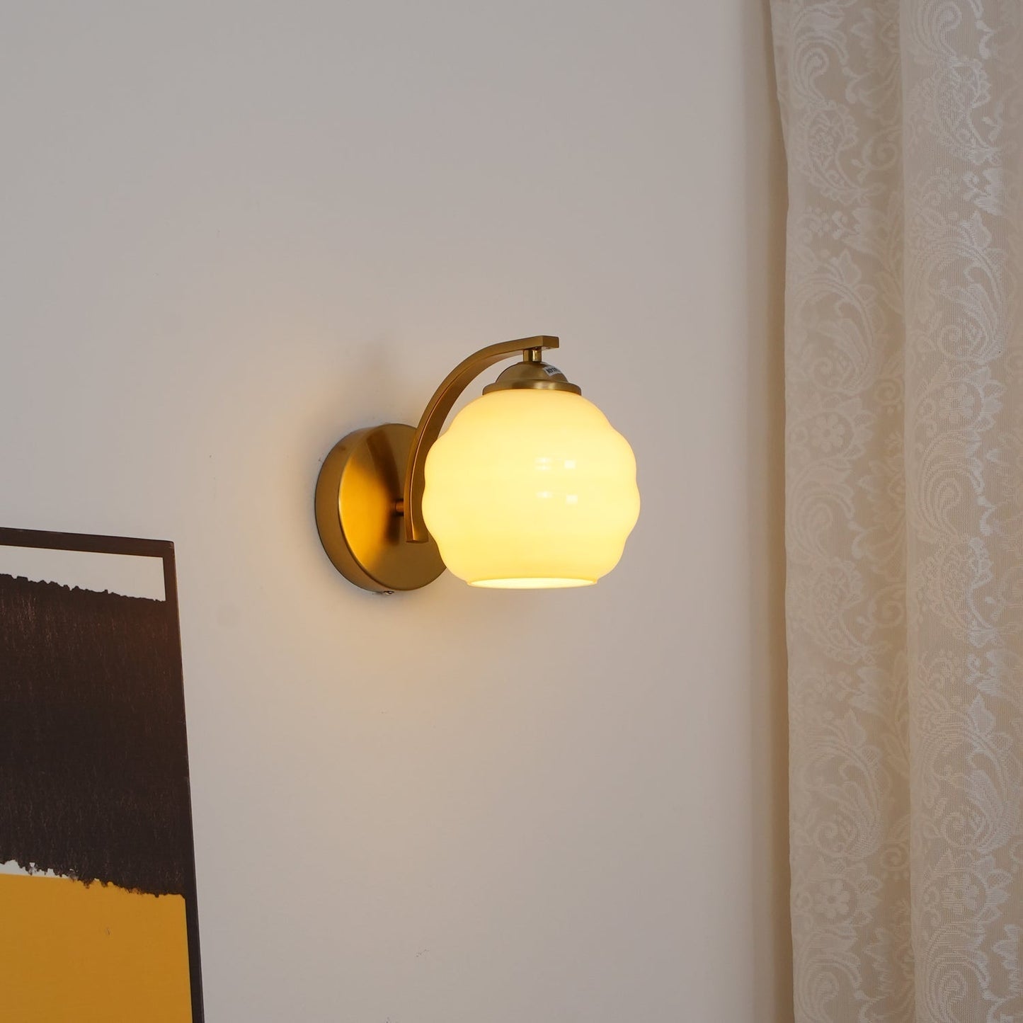Vintage Wandlamp Martine - Glas Met Art Deco Stijl