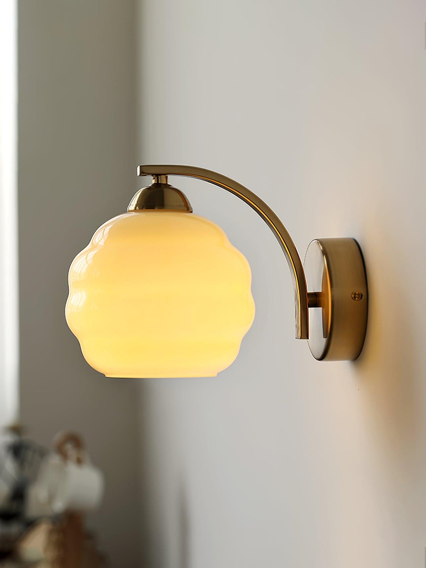 Vintage Wandlamp Martine - Glas Met Art Deco Stijl
