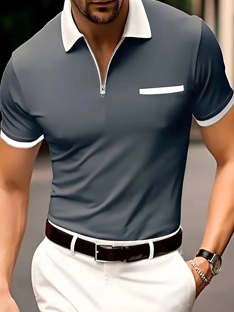 Wesley Heren Poloshirt met Ritssluiting