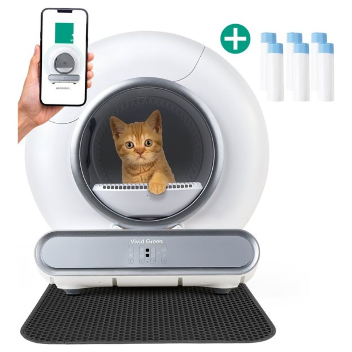 Zelfreinigende Automatische Kattenbak met Slimme Functies