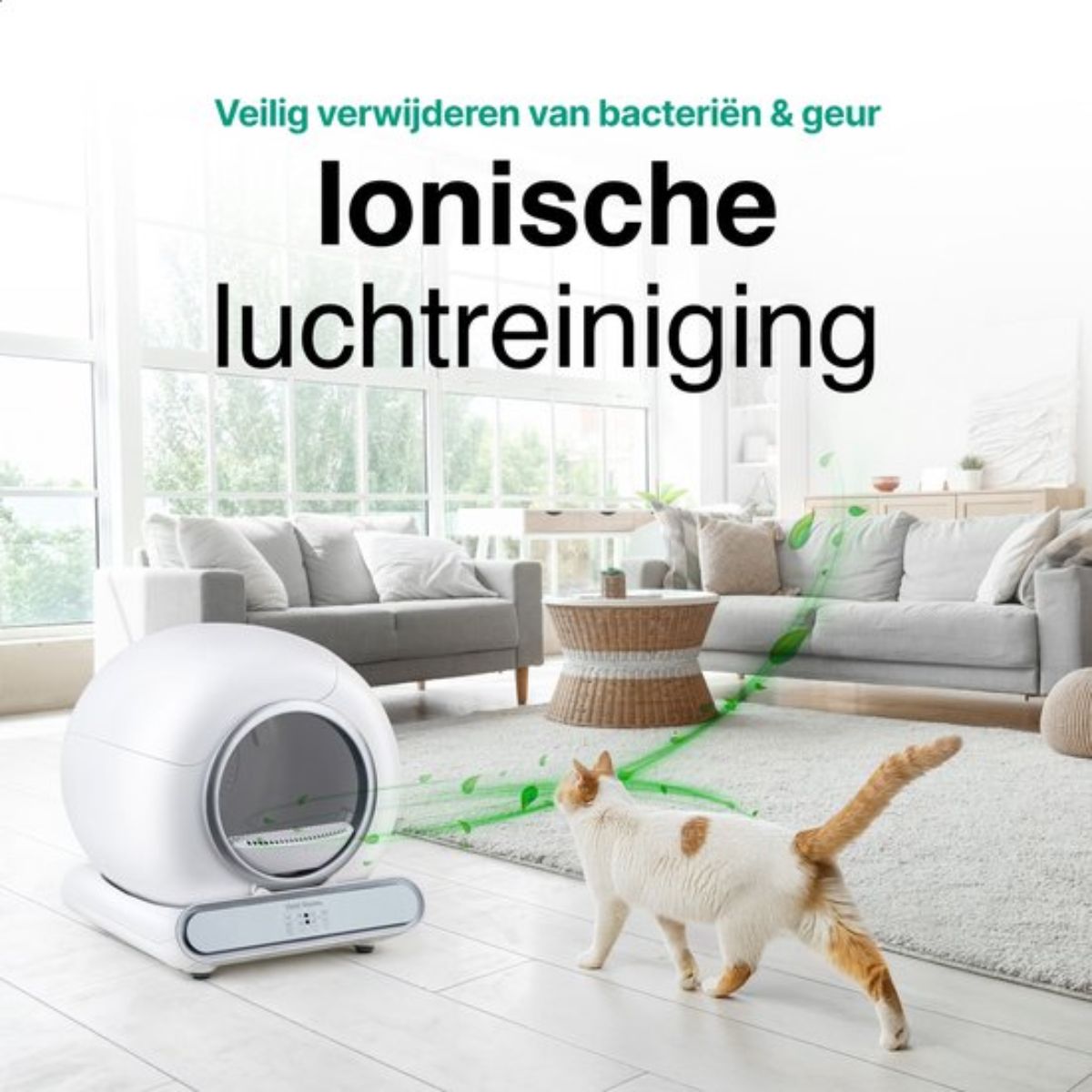 Zelfreinigende Automatische Kattenbak met Slimme Functies