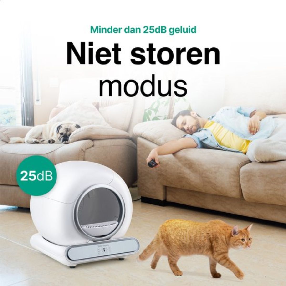 Zelfreinigende Automatische Kattenbak met Slimme Functies