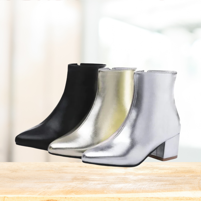 Zilveren Enkellaarsjes Dames - Stijlvol Comfort
