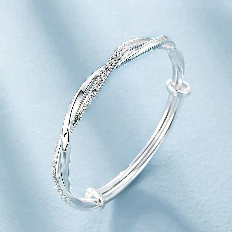 Zilveren Gedraaide Armband - Elegant Design