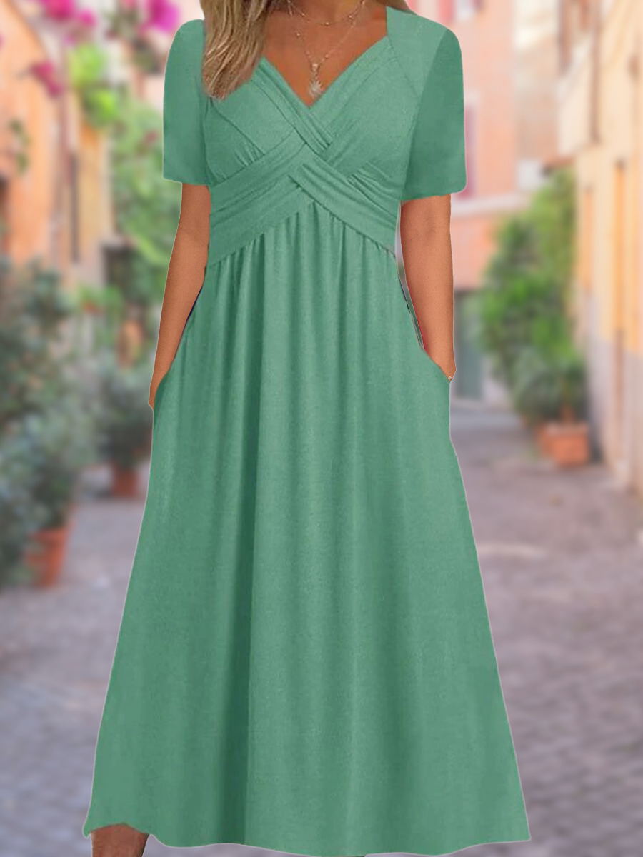 Zomerjurk V-hals Irma - Elegant en Luchtig