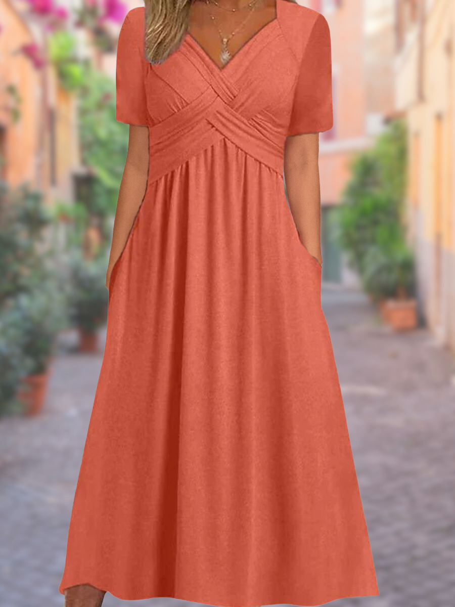 Zomerjurk V-hals Irma - Elegant en Luchtig