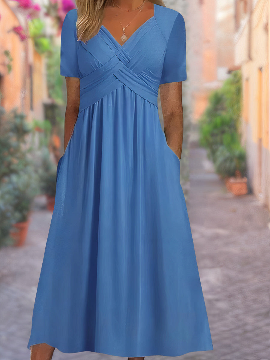 Zomerjurk V-hals Irma - Elegant en Luchtig