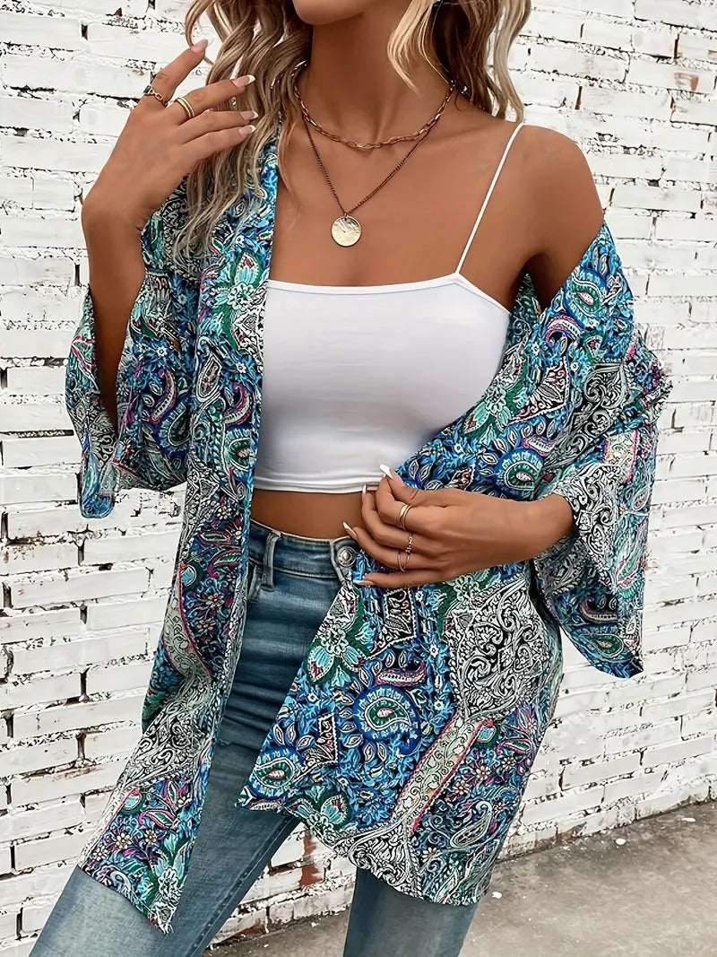 Zomerse Dames Overshirt - Bloemenprint Helena