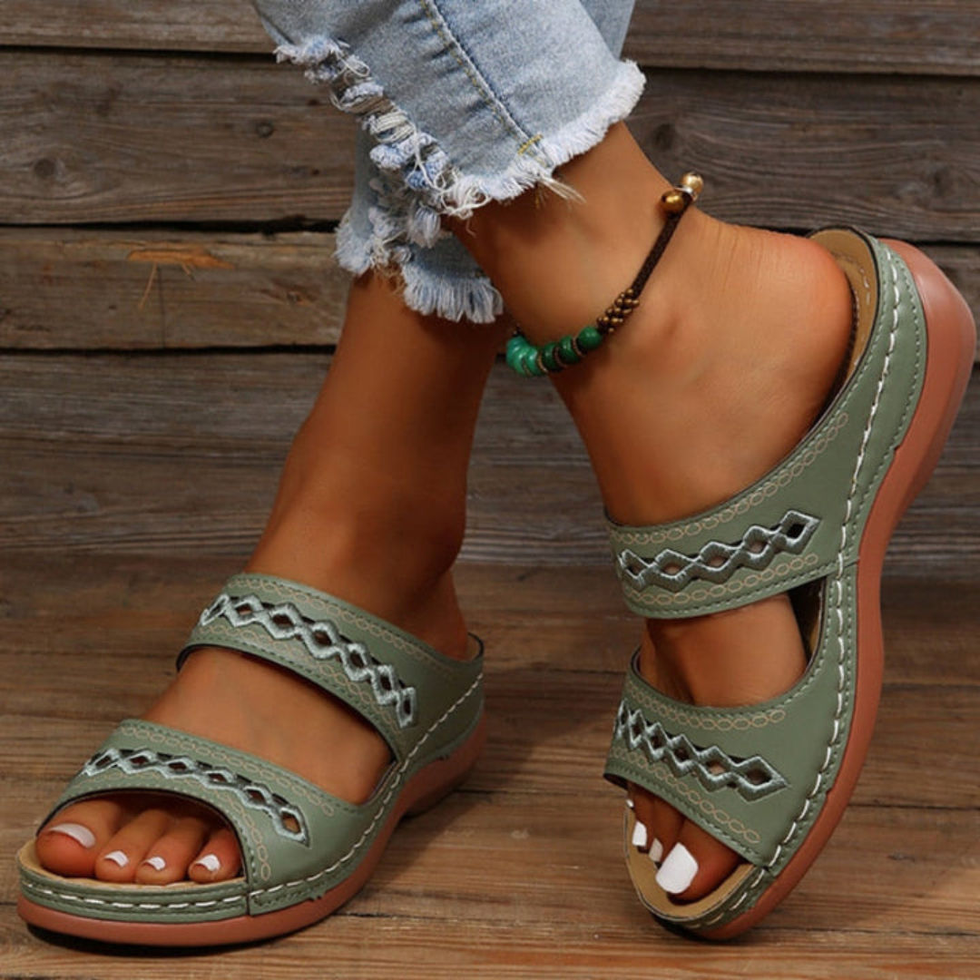 Zomerse Dames Sandalen met Dubbele Riem