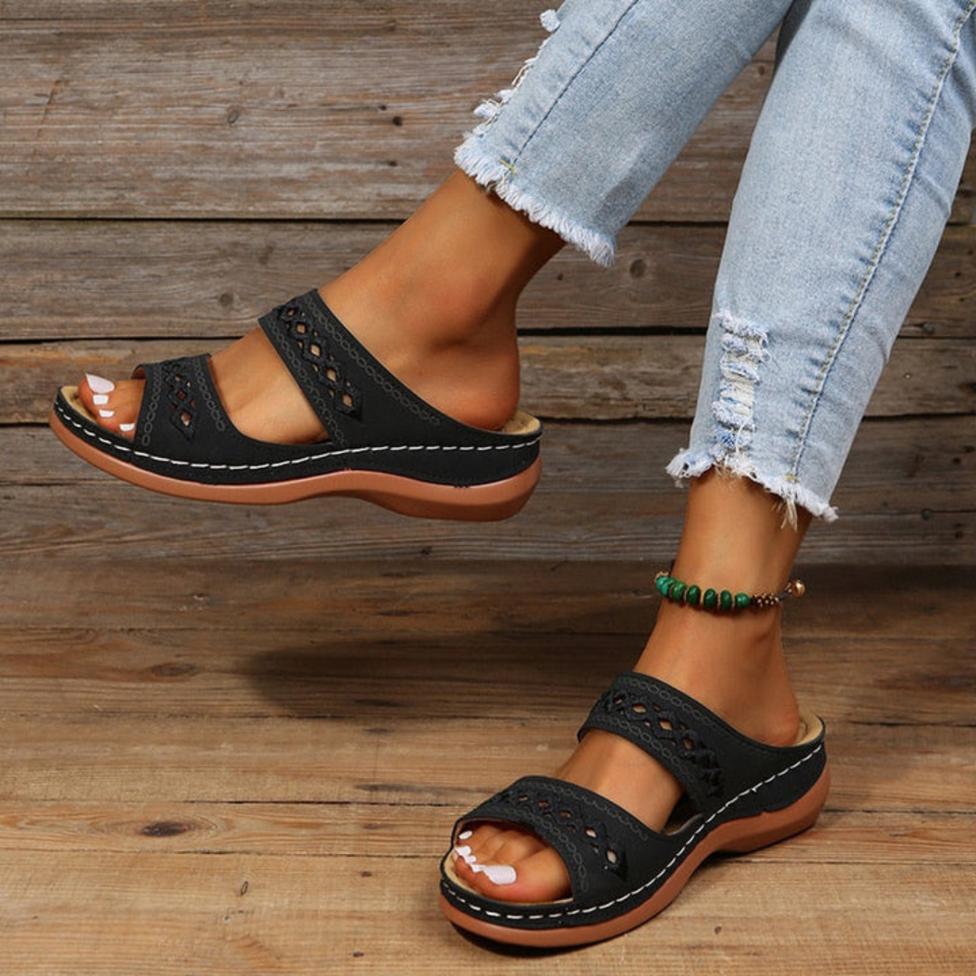 Zomerse Dames Sandalen met Dubbele Riem