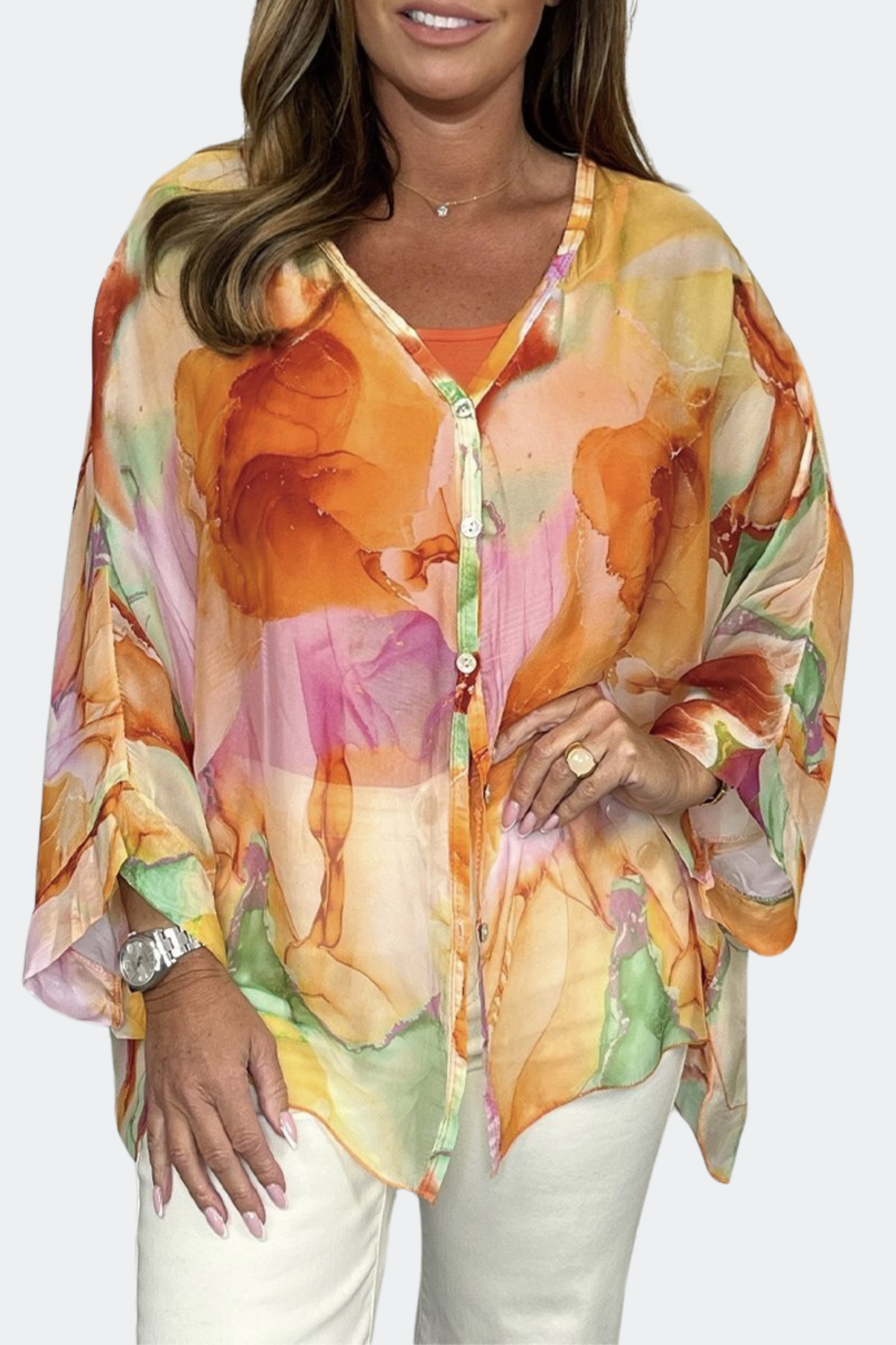 Zomerse Damesblouse Angie van Chiffon