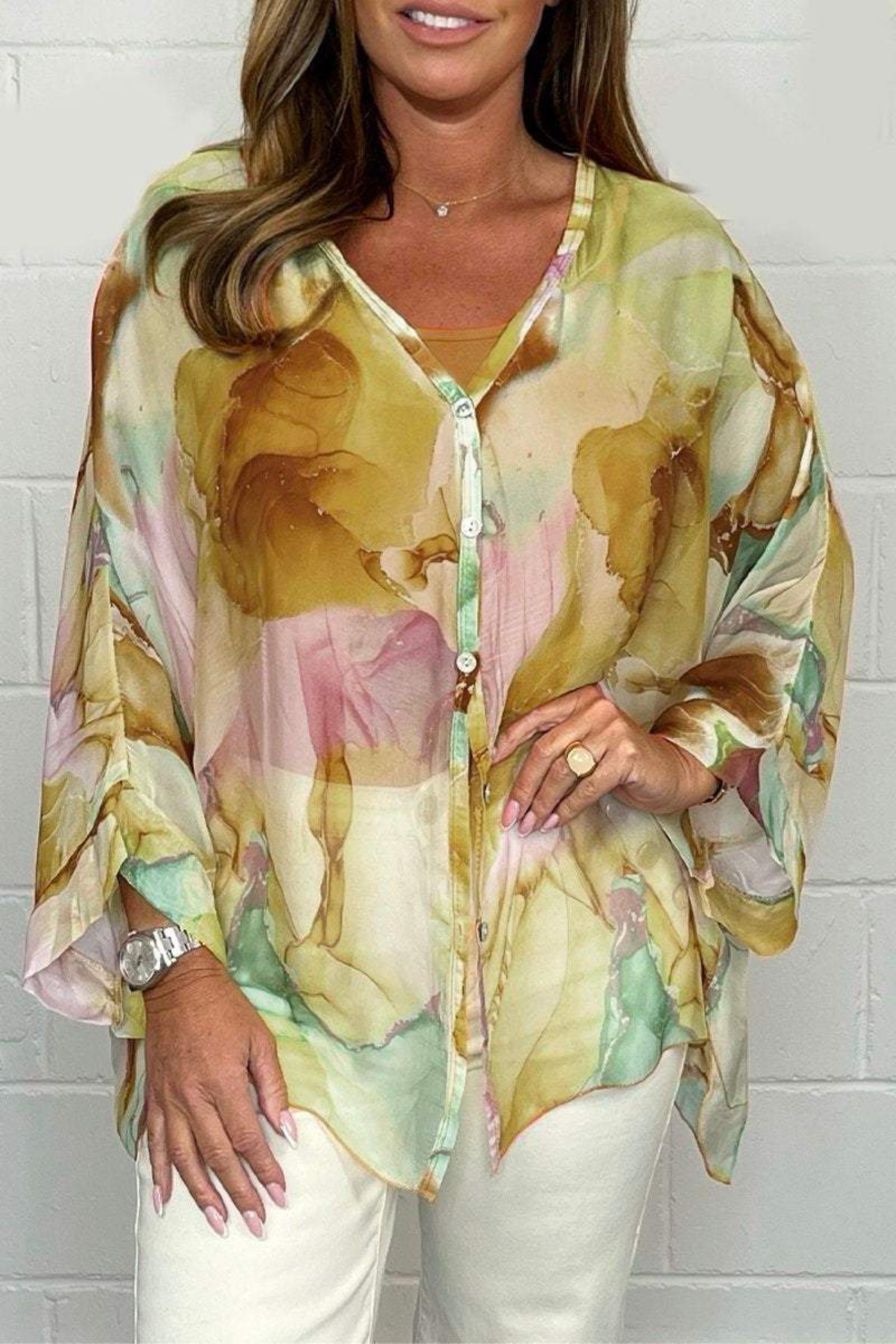Zomerse Damesblouse Angie van Chiffon