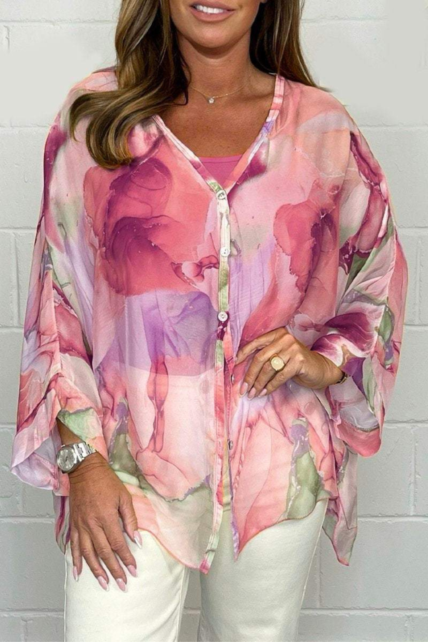 Zomerse Damesblouse Angie van Chiffon