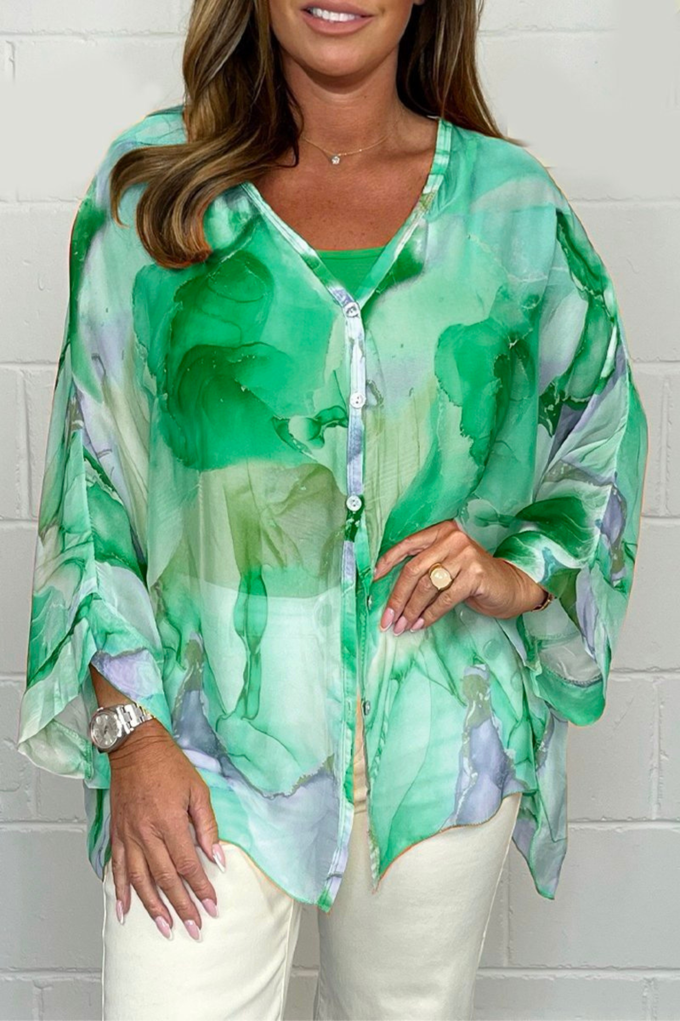 Zomerse Damesblouse Angie van Chiffon