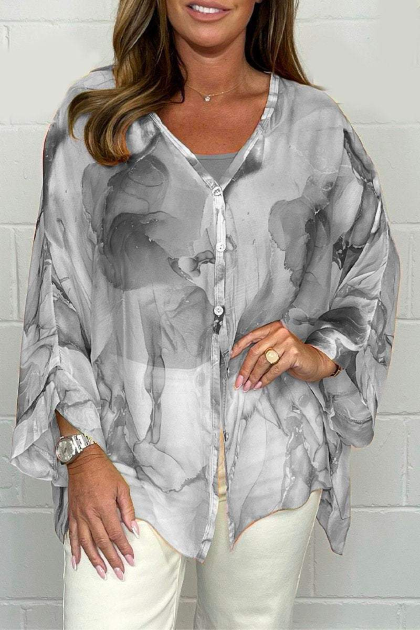 Zomerse Damesblouse Angie van Chiffon