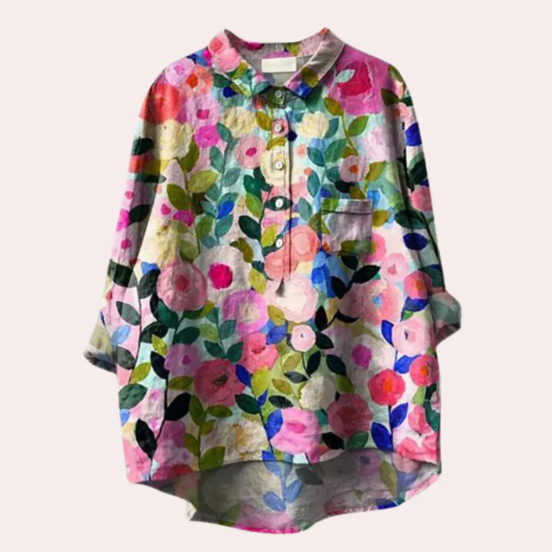 Zomerse Damesblouse met Bloemenprint