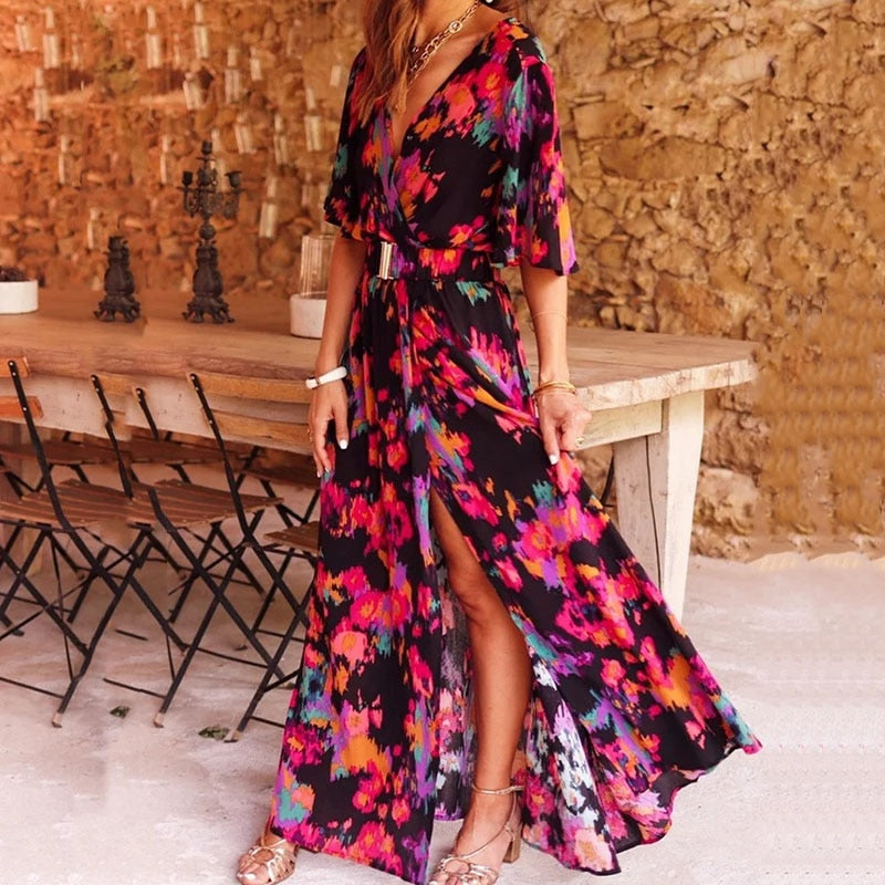 Zomerse Maxi Wikkeljurk Kimmy