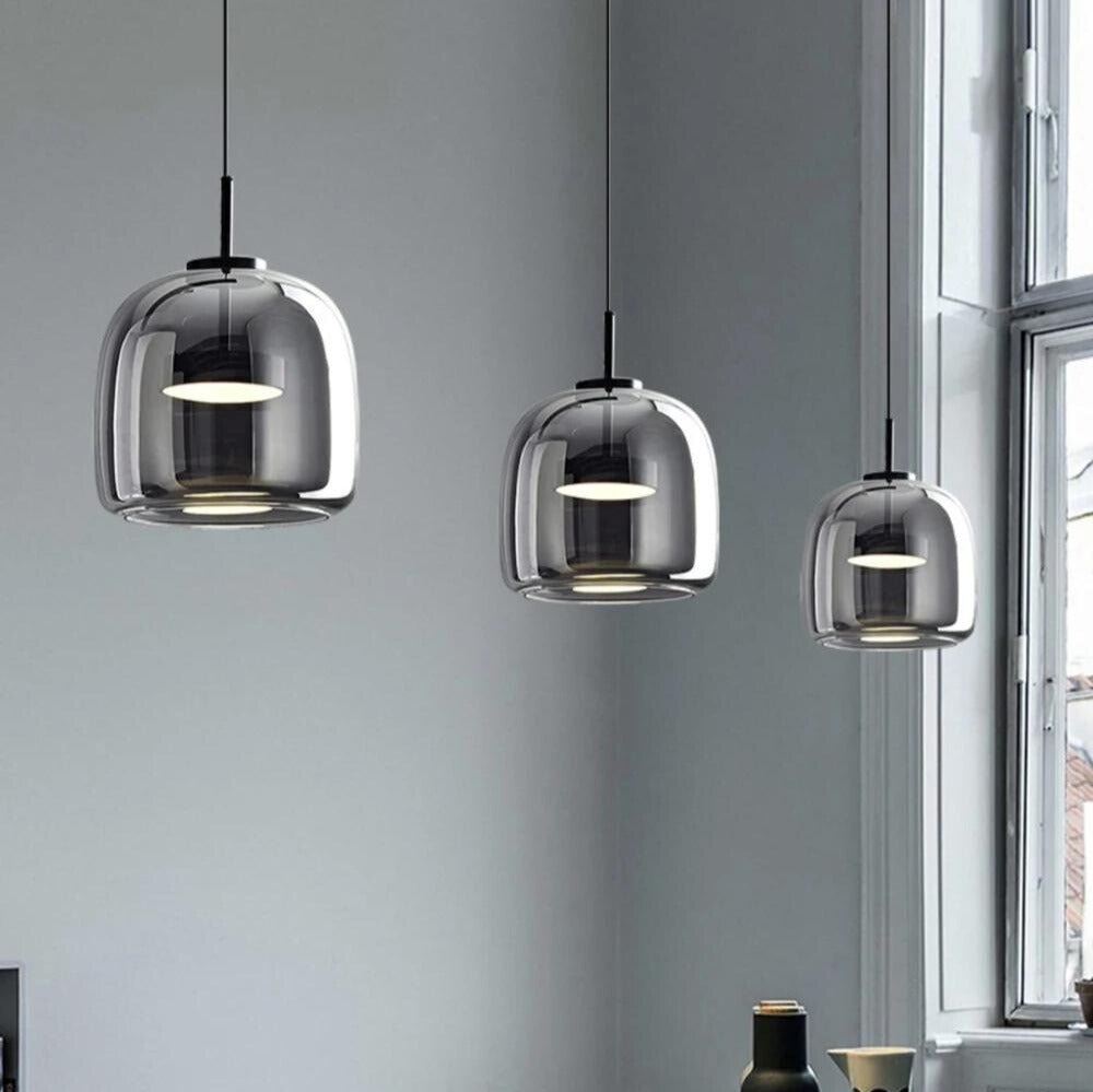 Zwarte Glazen Hanglamp Elin - Scandinavisch Glas