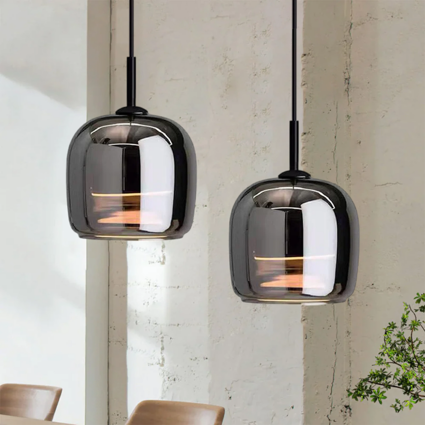 Zwarte Glazen Hanglamp Elin - Scandinavisch Glas