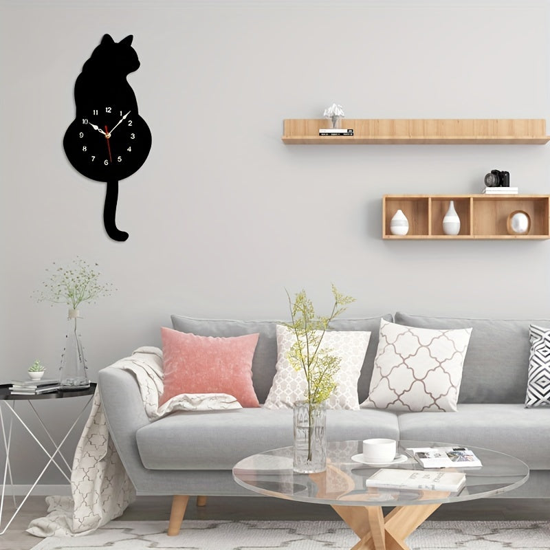 Horloge murale chat ludique Chroma pour la maison