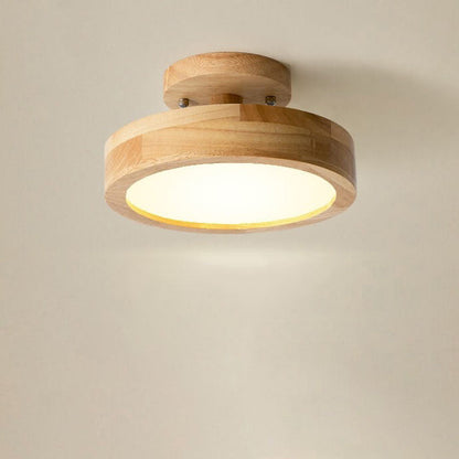 Nordic Log Ronde LED Half-Inbouw Plafondlamp voor