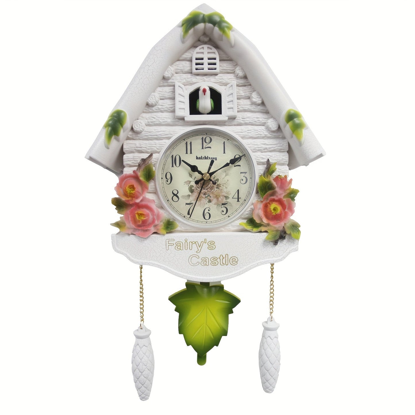 Reloj de péndulo estilo Edison con casita para pájaros