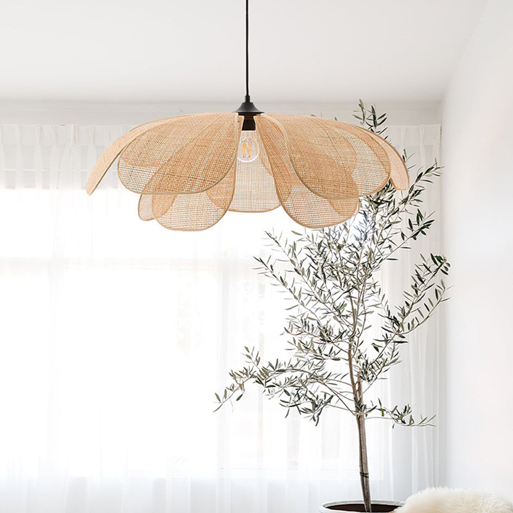 NaturelChic - Rieten Hanglamp voor Natuurlijke Slaapkamerstijl