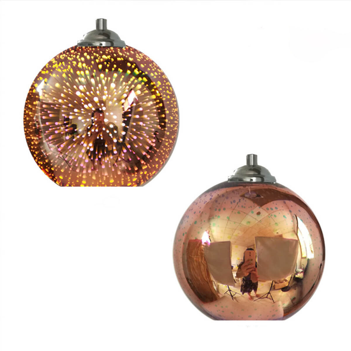 3D Vuurwerk Glas Hanglamp - Moderne Creatieve Sfeerverlichting