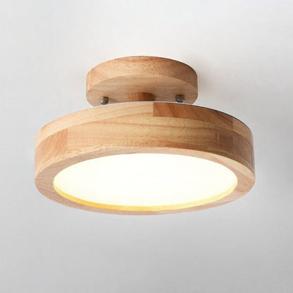 Nordic Log Ronde LED Half-Inbouw Plafondlamp voor