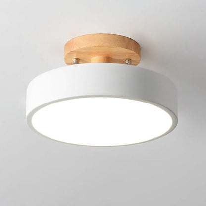 Nordic Log Ronde LED Half-Inbouw Plafondlamp voor