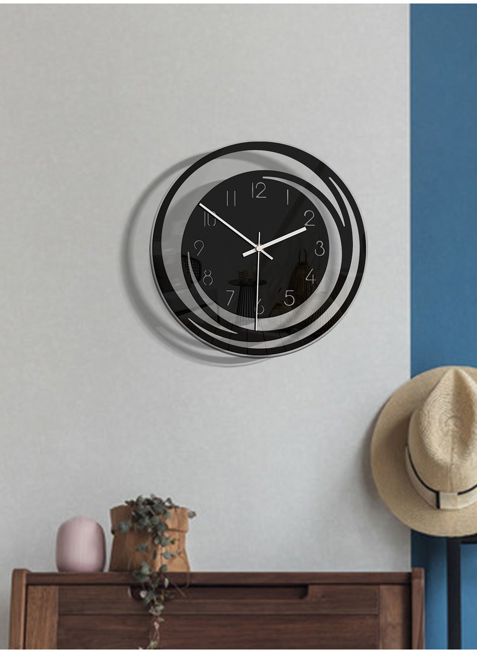 Reloj de pared silencioso y elegante de Seattle