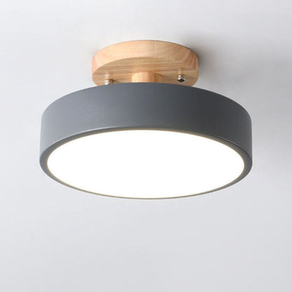 Nordic Log Ronde LED Half-Inbouw Plafondlamp voor