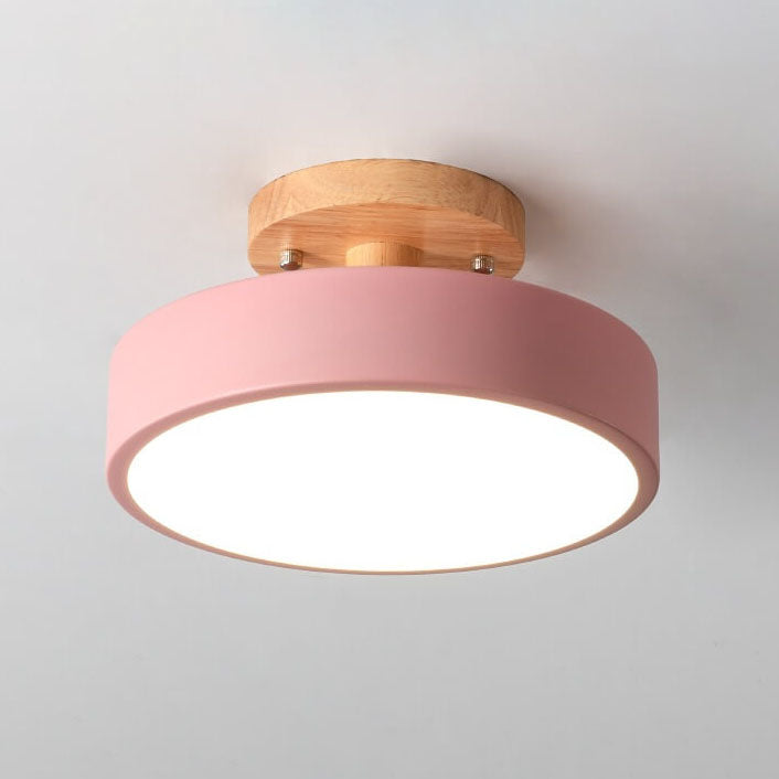 Nordic Log Ronde LED Half-Inbouw Plafondlamp voor