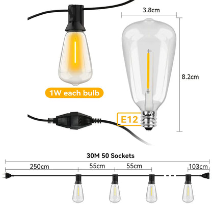 RainGlow – Waterdichte LED-lichtslinger voor Buiten