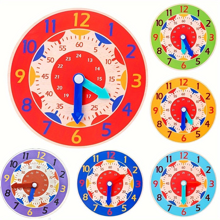 Horloge ludique en bois pour enfants Ember