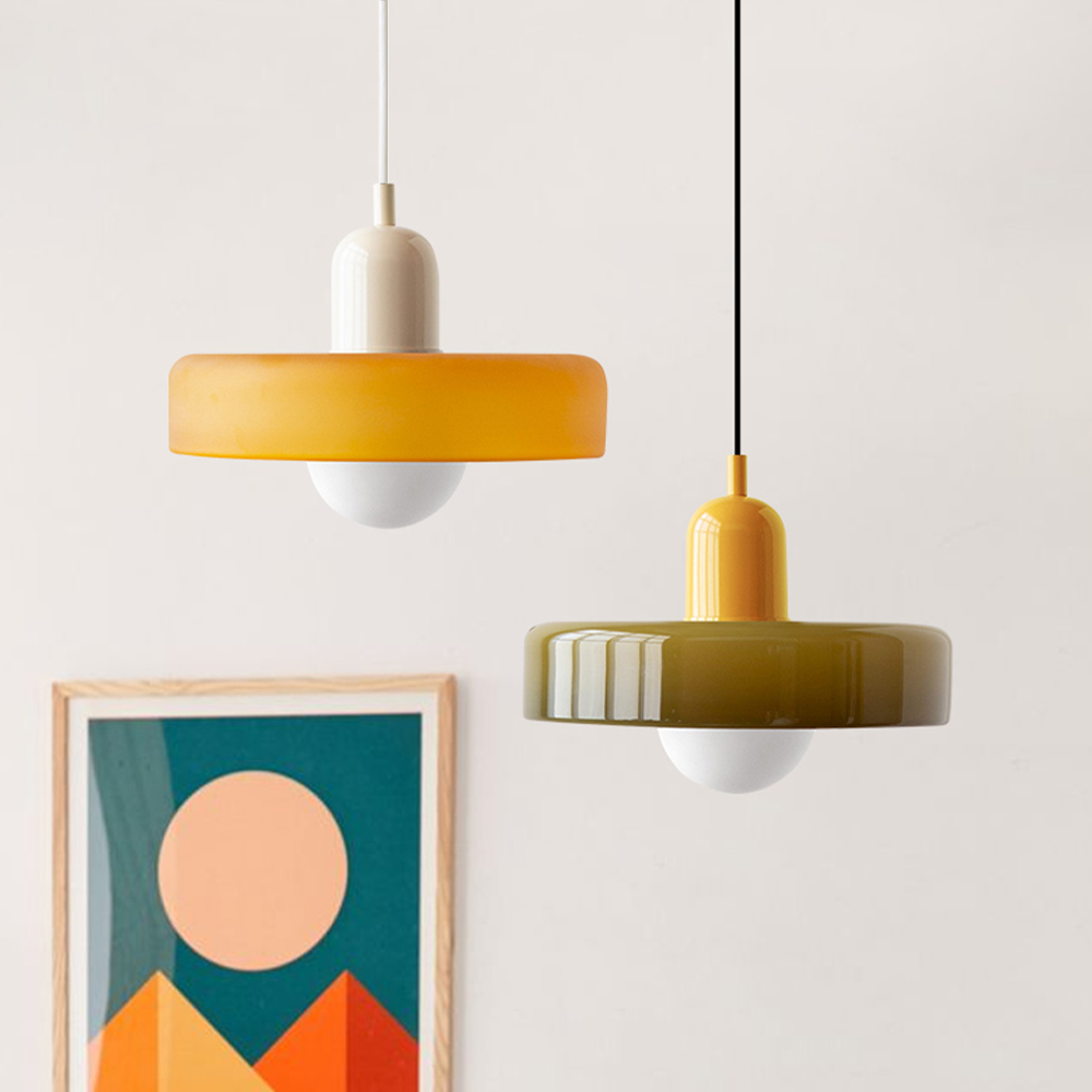 Bauhaus Hanglamp – Gekleurd Glas Stijlvol Design