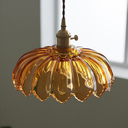 VINTAGE BLOEM Hanglamp – Glazen Plafondlamp